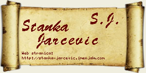 Stanka Jarčević vizit kartica